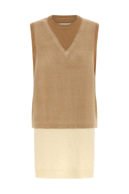 'Memory of' vest Beige