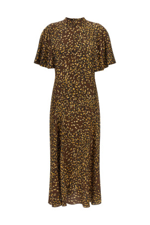 Animal print dress Brown