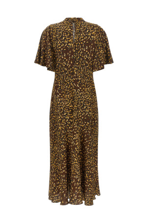 Animal print dress Brown