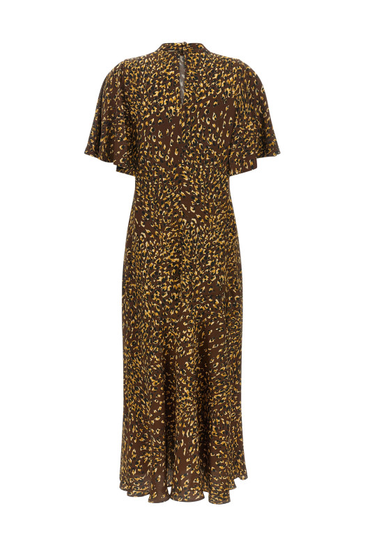 Animal print dress Brown
