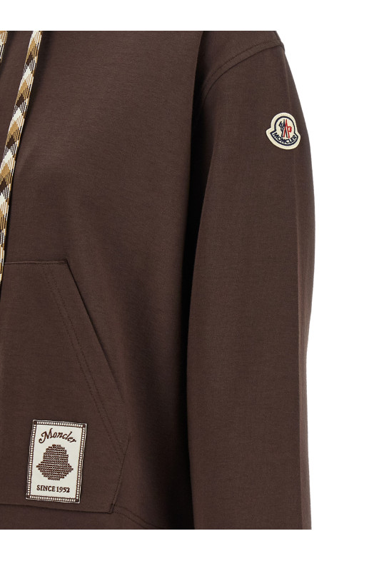 Худи с капюшоном и шнурком Maxi, коричневого цвета MONCLER L20938G0000189BG3262