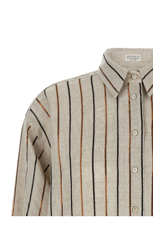 Рубашка «Sparkling Stripes», бежевая MM633RF506C200