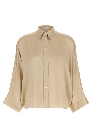 'Monile' satin shirt Beige