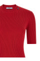 Свитер с ребристой вязкой  Красный PRADA P24E3QSOOO6584F0011