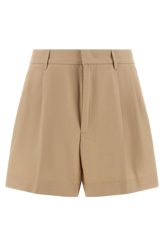 Bermuda shorts with pleats Brown