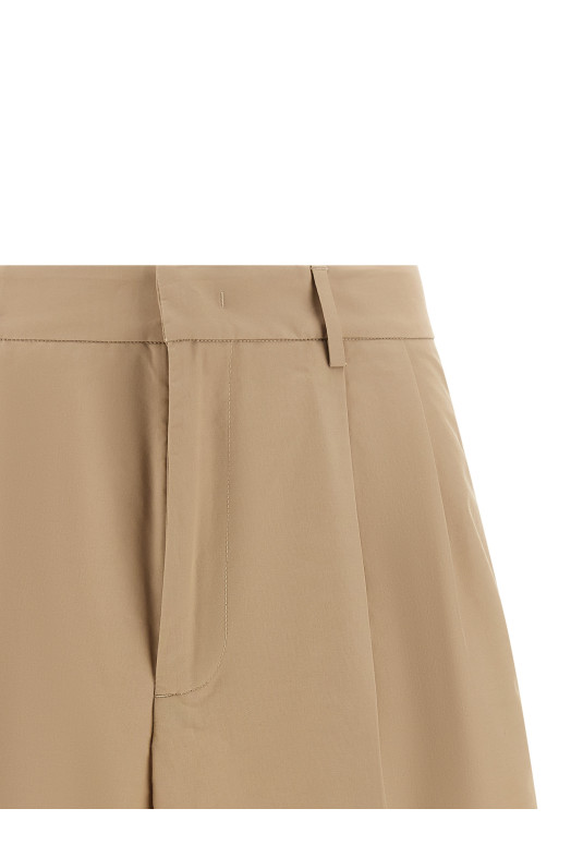 Bermuda shorts with pleats Brown