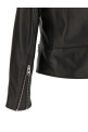 '5-zip' Leather Jacket Black