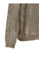 Openwork hooded sweater Brown