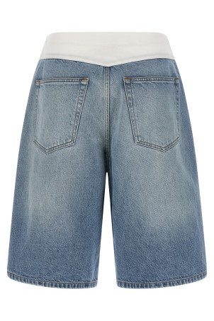 White carré bermuda shorts BLUE