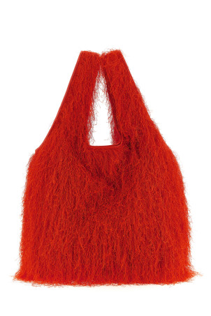 Fringed Tote Bag Red