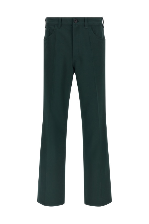 Technical twill pants Green