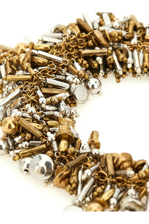 'Embroidered Scarf' necklace Gold