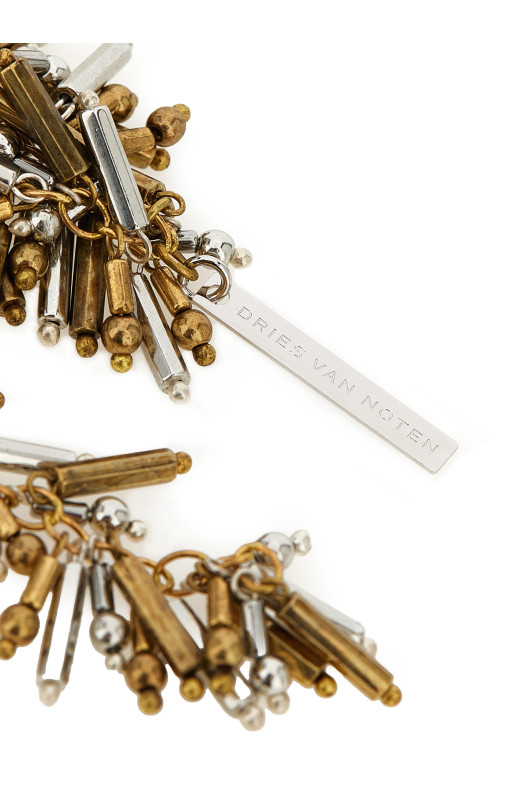'Embroidered Scarf' necklace Gold