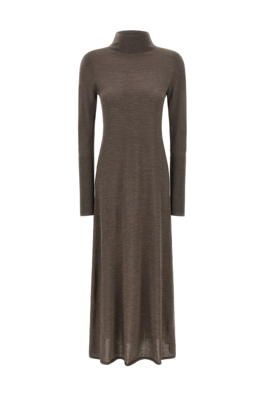 Turtleneck dress Beige