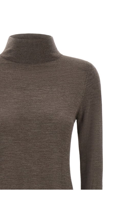 Turtleneck dress Beige