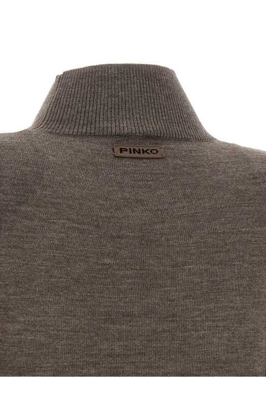 Turtleneck dress Beige