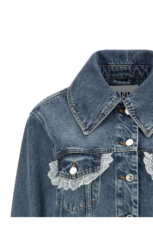 Denim and lace jacket Blue