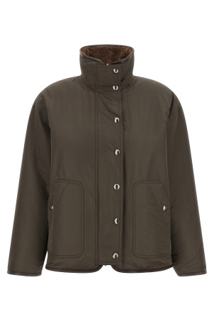 'Fuzzy' reversible jacket Brown