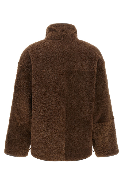 'Fuzzy' reversible jacket Brown