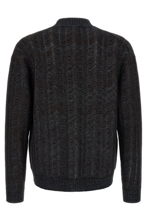 Greek pattern cardigan Blue