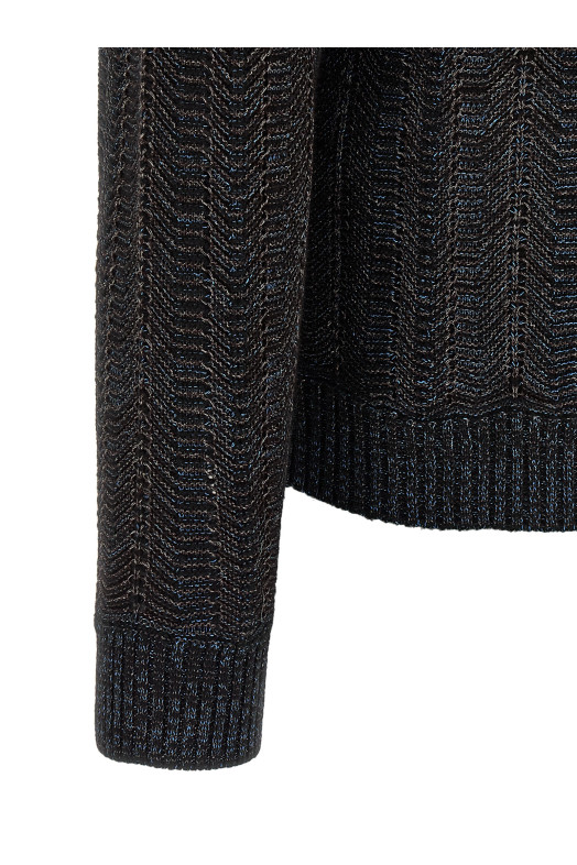 Greek pattern cardigan Blue