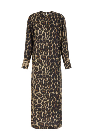 Silk dress Brown