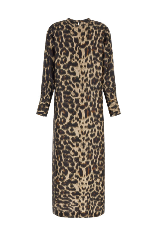 Silk dress Brown