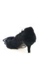 Туфли из атласа с перьями, чёрные PRADA 1I615OFA055C1QF0002