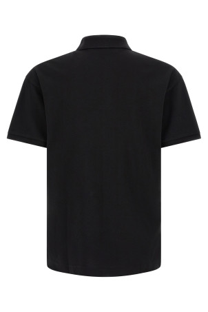 Logo patch polo shirt Black