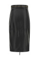 Кожаная юбка, чёрная ELISABETTA FRANCHI GP01Z66E2110