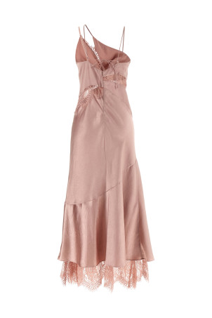 Satin and lace dress Pink