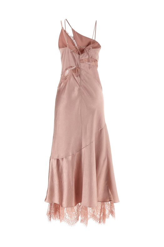 Satin and lace dress Pink