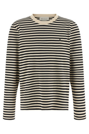 'Ami de Coeur' marinière T-shirt Black-grey