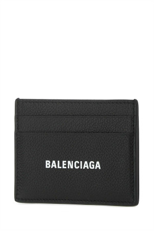 Black leather card holder Black BALENCIAGA (5943091IZI3)