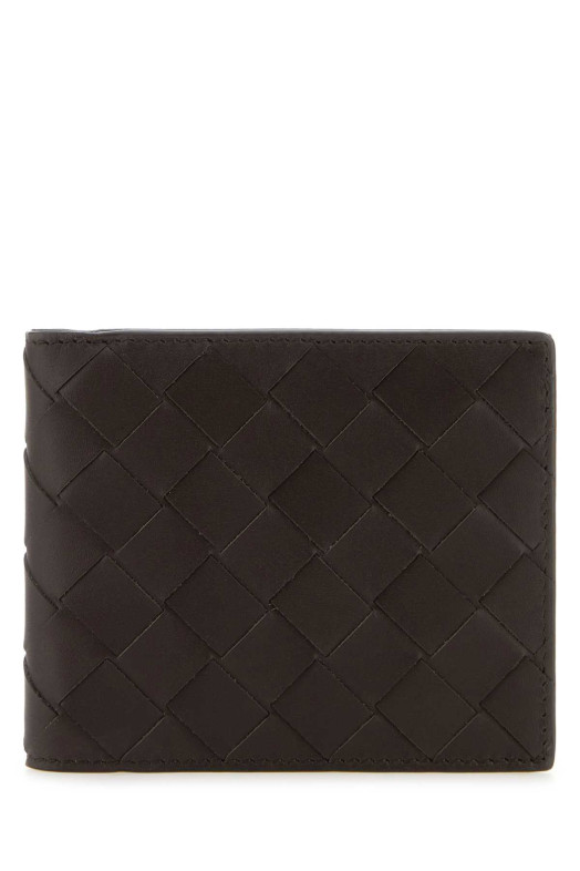 Темно-коричневый кожаный кошелек BOTTEGA VENETA (605721VCPQ4)