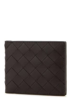 Темно-коричневий шкіряний гаманець BOTTEGA VENETA (605721VCPQ4)