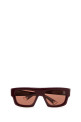 Солнцезащитные очки GUCCI из ацетата бордового цвета (823843J0740)