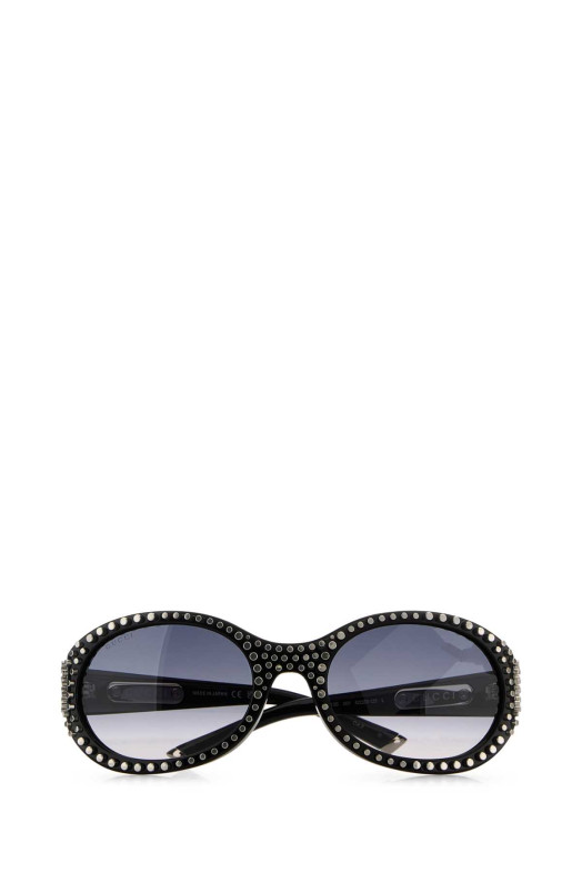 Черные ацетатные солнцезащитные очки GUCCI (831968J0741)