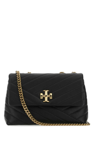 Маленька чорна шкіряна сумка через плече «Kira» від TORY BURCH (90452)