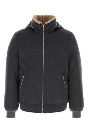 Graphite wool padded jacket BRUNELLO CUCINELLI (MM4701606)