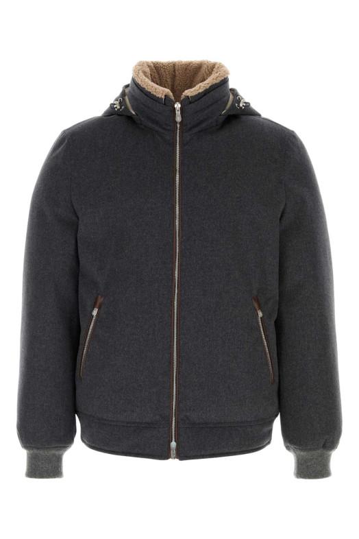 Graphite wool padded jacket BRUNELLO CUCINELLI (MM4701606)