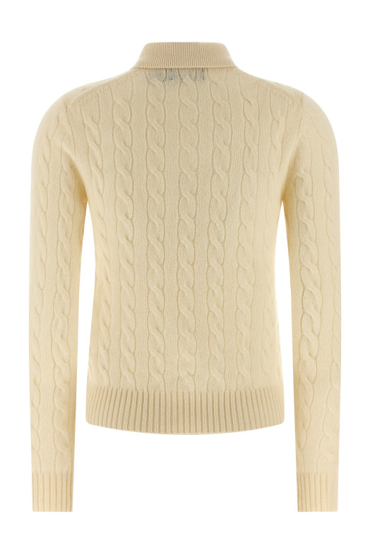 Поло с плетеным узором, белого цвета POLO RALPH LAUREN 211972132001
