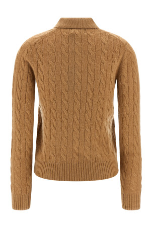 Braided polo shirt Beige
