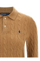 Поло с плетеным узором, бежевого цвета POLO RALPH LAUREN 211972132002