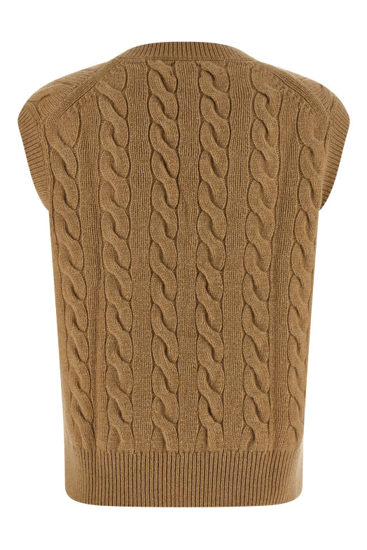 Braided vest Beige