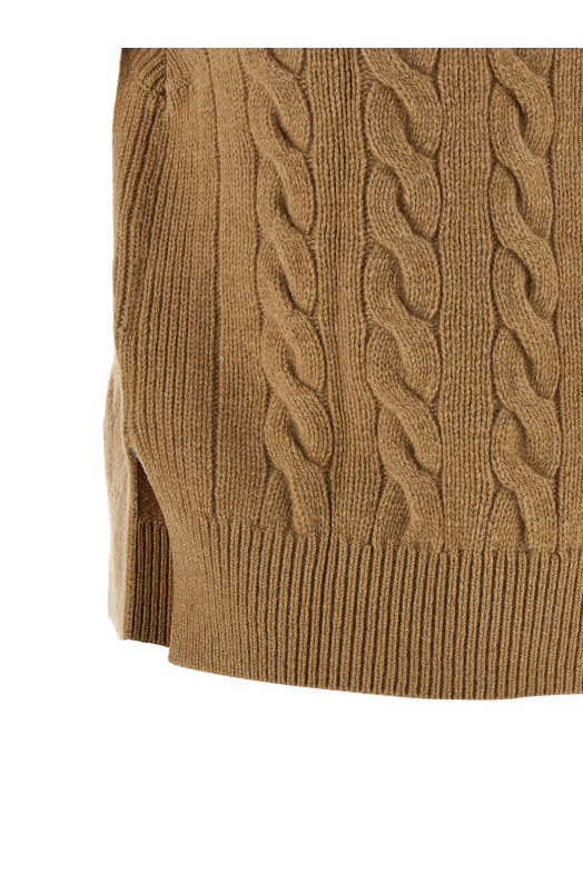 Braided vest Beige