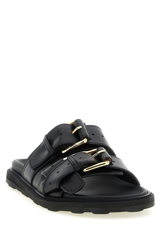 Сандалии с двумя ремешками, черные MOSCHINO MA28153G1OMF0000