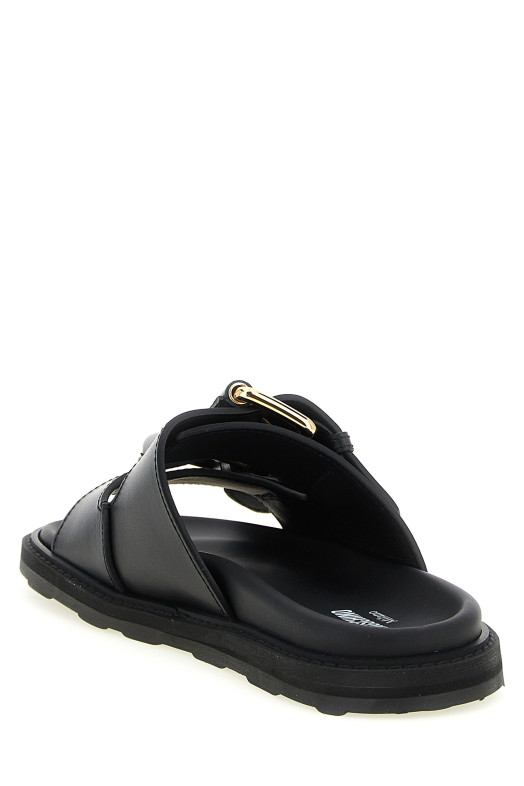 Сандалии с двумя ремешками, черные MOSCHINO MA28153G1OMF0000