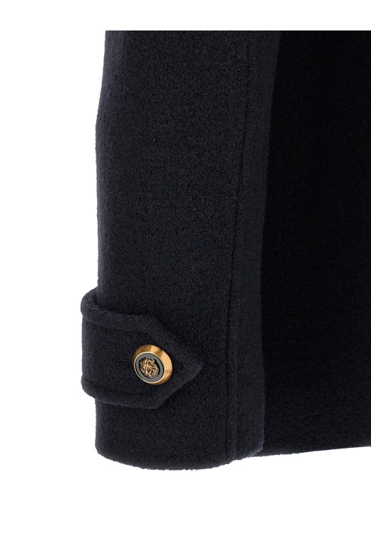 Шерстяной кабан синего цвета BALMAIN HH1UA156WC706UC