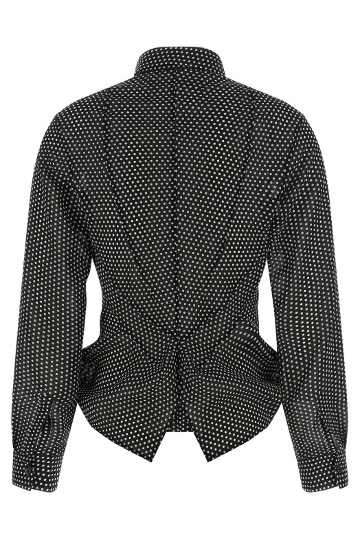 Рубашка в горошек, чёрно-серая JUNYA WATANABE JQB0011